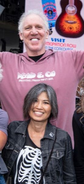 Lori Matsuoka with her husband Bill Walton